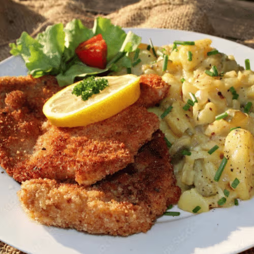 Schnitzel mit Kartoffelsalat