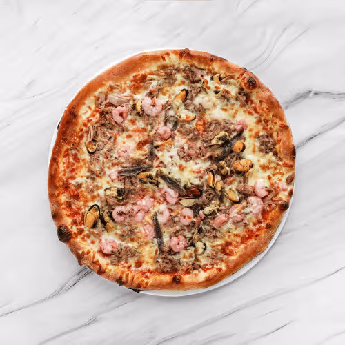 Pizza con Frutti di Mare