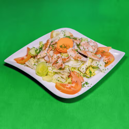 Salat mit Putenstreifen