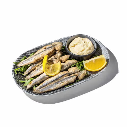 Sardellen mit Knoblauchsauce