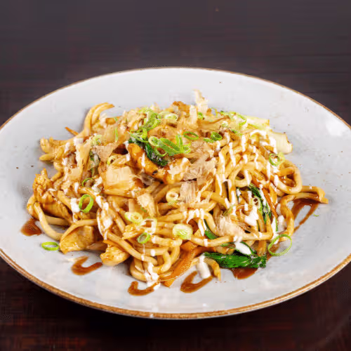 Fried Udon mit Garnelen
