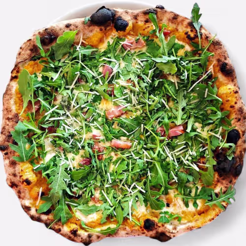 Pizza Kürbis und Speck