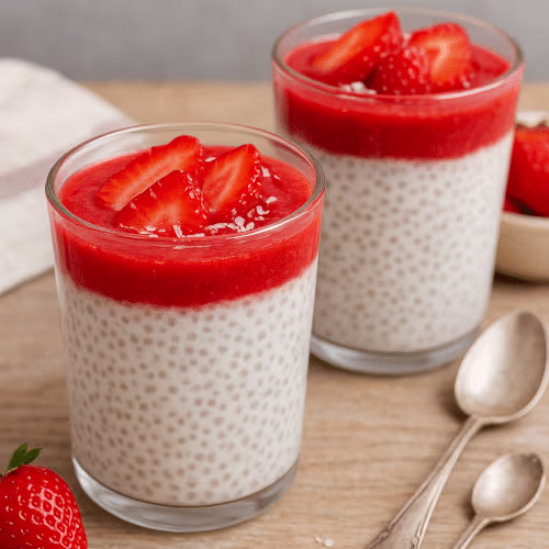 Erdbeeren Chia-Pudding