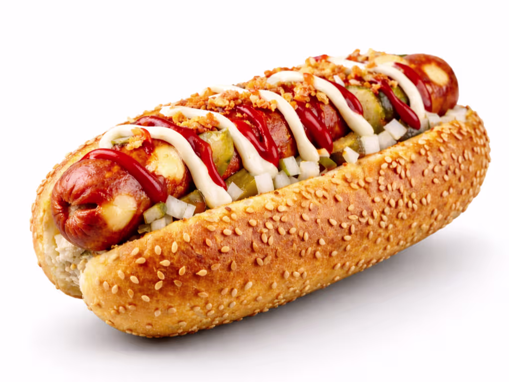 Hot Dog mit Käse (Käsekrainer)