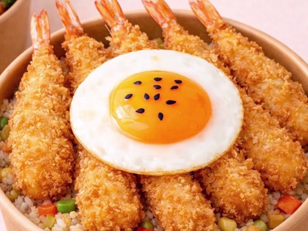 Gebackene Garnelen Bibimbap