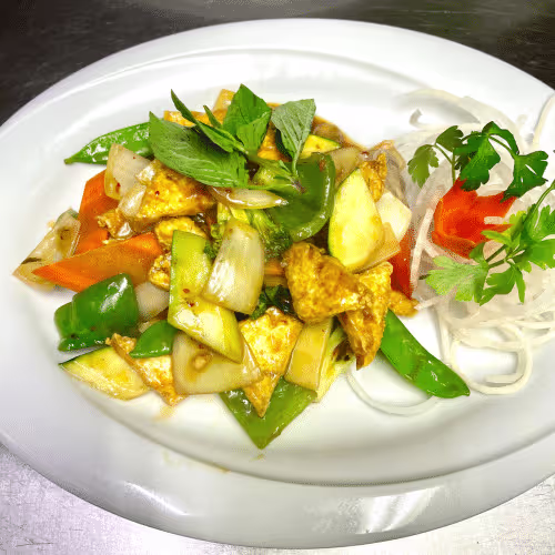 Chili Basilikum Tofu