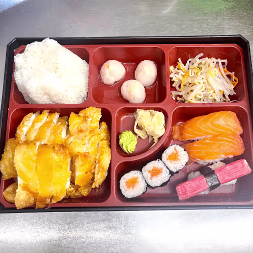 Chicken Bento mit Reis