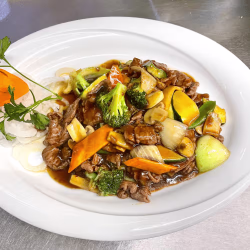 Spicy Teriyaki Rindfleisch