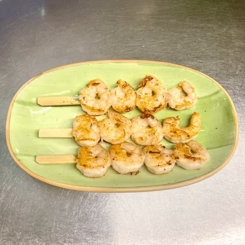 Gegrillter Shrimpspieß (3 Stück)