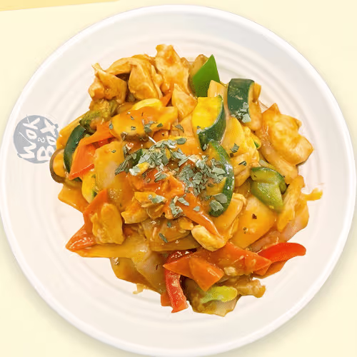 Wokgemüse mit rotem Thai Curry