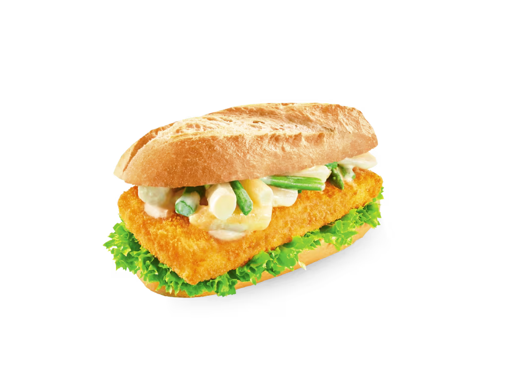 Backfisch-Baguette Spargel