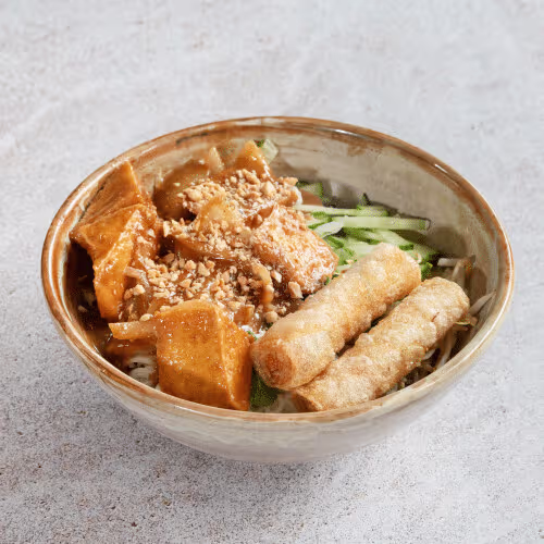 Bun Cha Gio Satay Tofu (lauwarm, vegan)