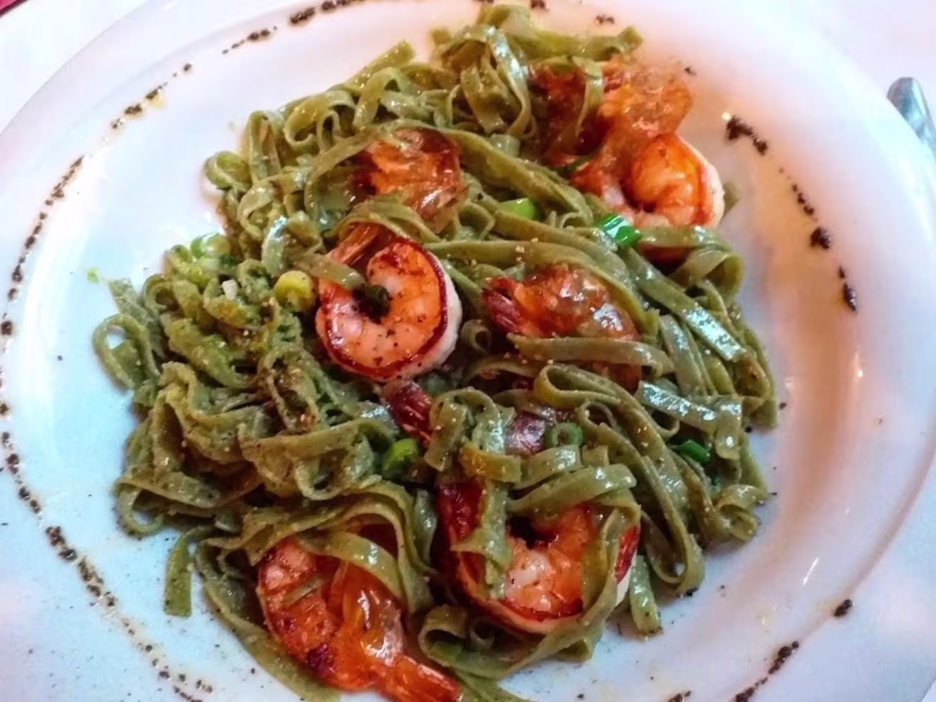 Tagliatelle verde di Gamberi
