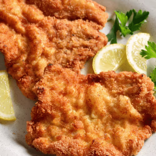 Hühner Schnitzel Teller