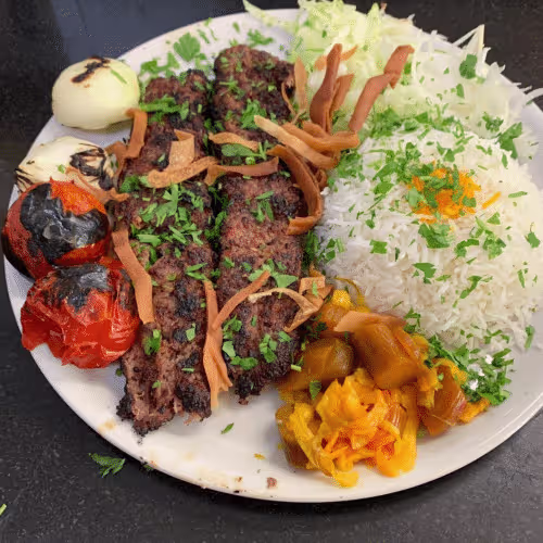 Irakische Kebab mit Reis