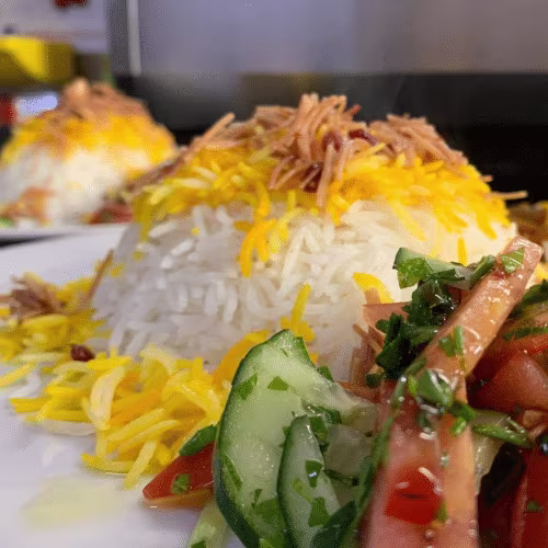 Reis mit Bamya oder obohnen رز ومرق