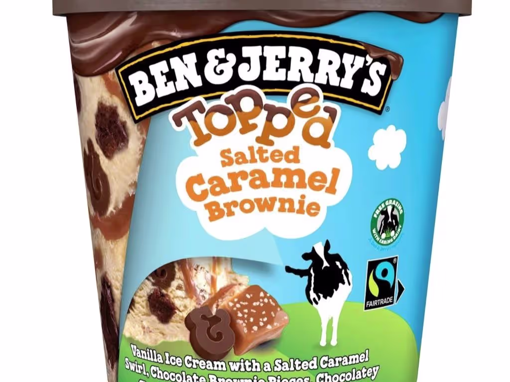 Ben & Jerry‘s Topped Salted Caramel Brownie groß (465ml)